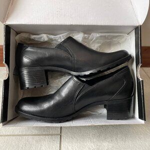 Sporto Women's Black Leather Gracie Slip On Shoes Size 8 M